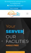 How internet-webhosting.com looks like on a mobile device such as an iPhone.