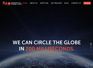 How internetalerts.org looks like on a tablet such as an iPad.