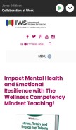 How interpersonalwellness.com looks like on a mobile device such as an iPhone.