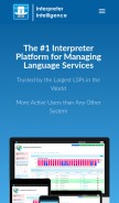 How interpreterintelligence.com looks like on a mobile device such as an iPhone.