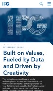 How interpublic.com looks like on a mobile device such as an iPhone.