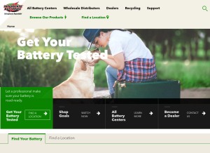 How interstatebatteries.com looks like on a tablet such as an iPad.