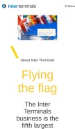 How interterminals.com looks like on a mobile device such as an iPhone.