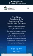 How inteum.com looks like on a mobile device such as an iPhone.