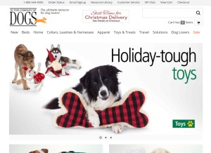 How inthecompanyofdogs.com looks like on a tablet such as an iPad.