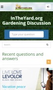 How intheyard.org looks like on a mobile device such as an iPhone.