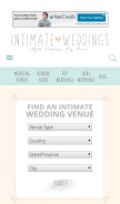 How intimateweddings.com looks like on a mobile device such as an iPhone.