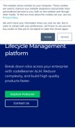 How intland.com looks like on a mobile device such as an iPhone.