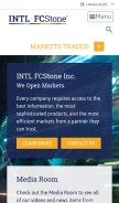How intlfcstone.com looks like on a mobile device such as an iPhone.