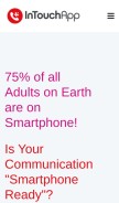 How intouchapp.com looks like on a mobile device such as an iPhone.