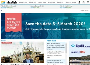 How intrafish.com looks like on a tablet such as an iPad.