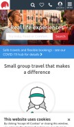 How intrepidtravel.com looks like on a mobile device such as an iPhone.