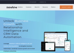 How introhive.com looks like on a tablet such as an iPad.