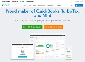 How intuit.com looks like on a tablet such as an iPad.