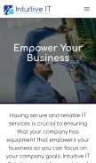 How intuitiveits.com looks like on a mobile device such as an iPhone.