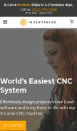 How inventables.com looks like on a mobile device such as an iPhone.