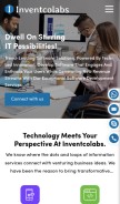 How inventcolabssoftware.com looks like on a mobile device such as an iPhone.