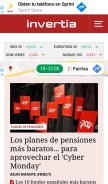 How invertia.com looks like on a mobile device such as an iPhone.