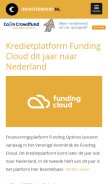 How investeerders.nl looks like on a mobile device such as an iPhone.