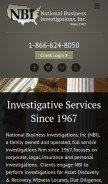 How investigations-nbi.com looks like on a mobile device such as an iPhone.