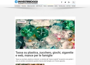 How investireoggi.it looks like on a tablet such as an iPad.