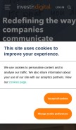 How investisdigital.com looks like on a mobile device such as an iPhone.