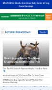 How investors.com looks like on a mobile device such as an iPhone.