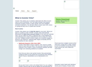 How investorvista.com looks like on a tablet such as an iPad.