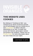 How invisibleoranges.com looks like on a mobile device such as an iPhone.