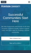 How invisioncommunity.com looks like on a mobile device such as an iPhone.