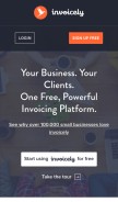 How invoicely.com looks like on a mobile device such as an iPhone.