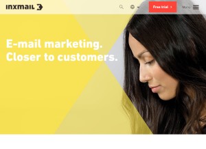 How inxmail.com looks like on a tablet such as an iPad.