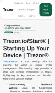 How io-trezr.github.io looks like on a mobile device such as an iPhone.