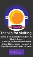 How iodine.com looks like on a mobile device such as an iPhone.
