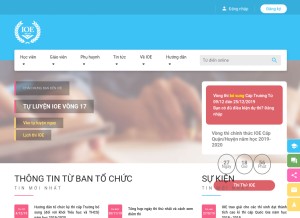 How ioe.vn looks like on a tablet such as an iPad.