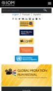 How iom.int looks like on a mobile device such as an iPhone.