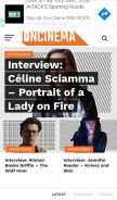 How ioncinema.com looks like on a mobile device such as an iPhone.