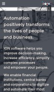 How iongroup.com looks like on a mobile device such as an iPhone.