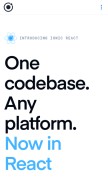 How ionicframework.com looks like on a mobile device such as an iPhone.