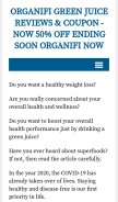 How iorganifireviews.com looks like on a mobile device such as an iPhone.