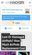 How ioshacker.com looks like on a mobile device such as an iPhone.