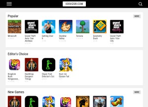 How iosvizor.com looks like on a tablet such as an iPad.