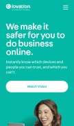 How iovation.com looks like on a mobile device such as an iPhone.