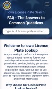 How iowalicenseplate.com looks like on a mobile device such as an iPhone.
