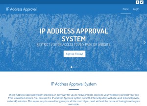 How ip-approval.com looks like on a tablet such as an iPad.