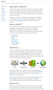 How ip-hide.net looks like on a mobile device such as an iPhone.
