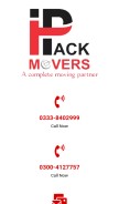 How ipackpackersmovers.com looks like on a mobile device such as an iPhone.