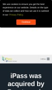 How ipass.com looks like on a mobile device such as an iPhone.