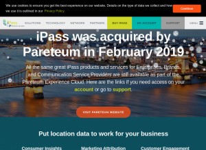 How ipass.com looks like on a tablet such as an iPad.