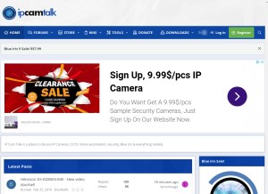 How ipcamtalk.com looks like on a tablet such as an iPad.